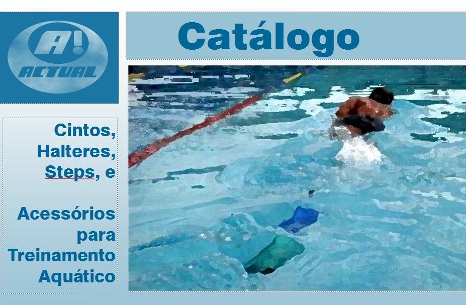 capa do catalogo de equipamentos aquáticos - produtos para treinamento aquático da Actual