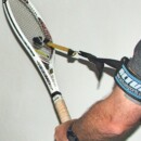 elástico raquete de tênis - detalhe de fixação para back hand - 2 mãos elástico raquete de tênis - detalhe de fixação para back hand - 2 mãos