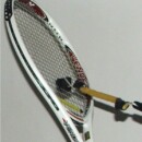 elástico raquete de tênis - detalhe de fixação para back hand - 2 mãos elástico raquete de tênis - detalhe de fixação para back hand - 2 mãos