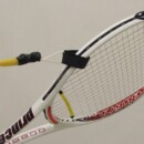 elástico raquete tênis - detalhe de montagem na raquete para forehand elástico raquete tênis - detalhe de montagem na raquete para forehand