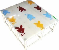 plataforma de piscina Actual® 100x100x50cm decorada com figuras adesivas de peixes plataforma de piscina Actual® 100x100x50cm decorada com figuras adesivas de peixes