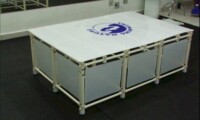 plataforma montada com adesivo e protetor exportacao
