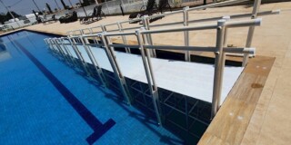 Rampa de piscina Actual para longo percurso em condomínio residencial SP Rampa de piscina Actual para longo percurso em condomínio residencial SP